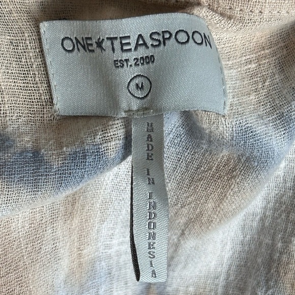 One Teaspoon Hand Dyed Mirage Muslin Long Sleeve 100% Cotton Shirt Women Size M - Picture 14 of 14